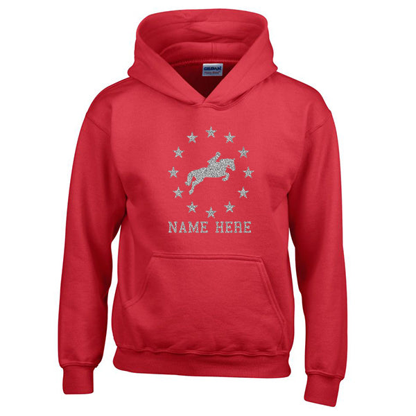 Personalised Horse Riding Hoodie With Stars