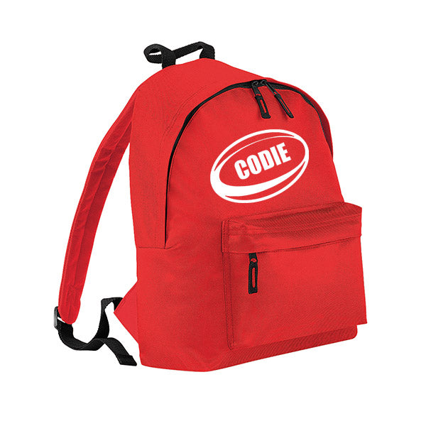 Rugby Ball Personalised Rucksack