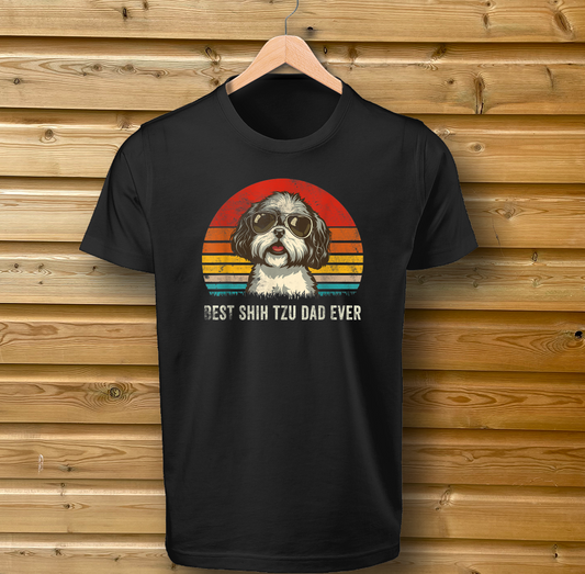 Best Shih Tzu Dad Ever Dog Tshirt