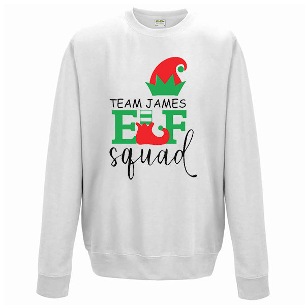 Childrens - Team James ELF Squad - Personalised Christmas Jumper