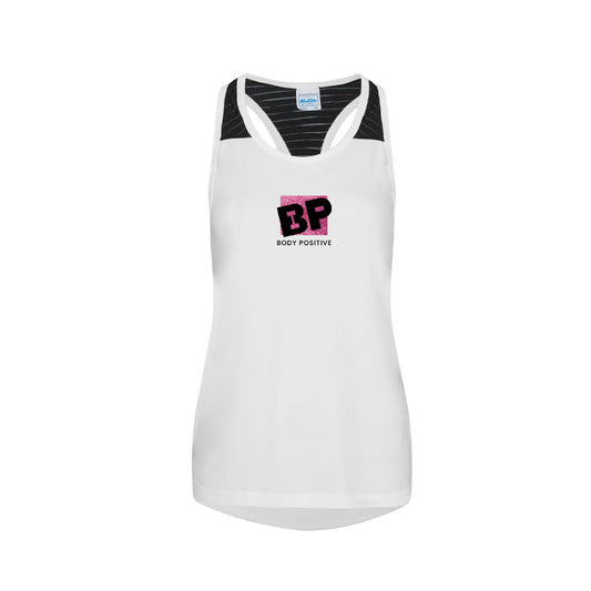 Vest White n Black Centered - Body Positive