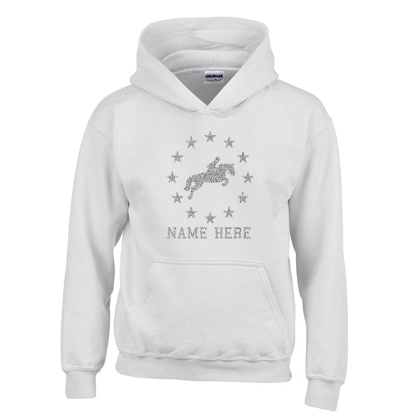 Personalised Horse Riding Hoodie With Stars