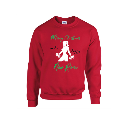 Happy New Rear Christmas Jumper - Body Positive