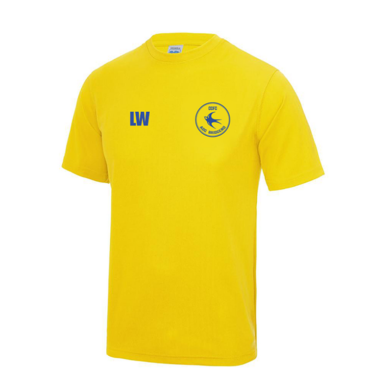 Training Tee - Cardiff City ADC Bridgend – K n M's Embroidery Ltd