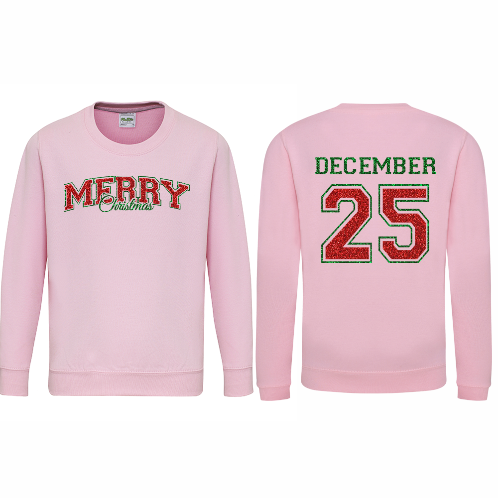 Merry Christmas December 25 Glitter Design