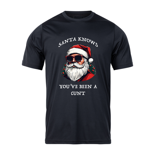 Santa knows you've been a C**t Christmas Tshirt
