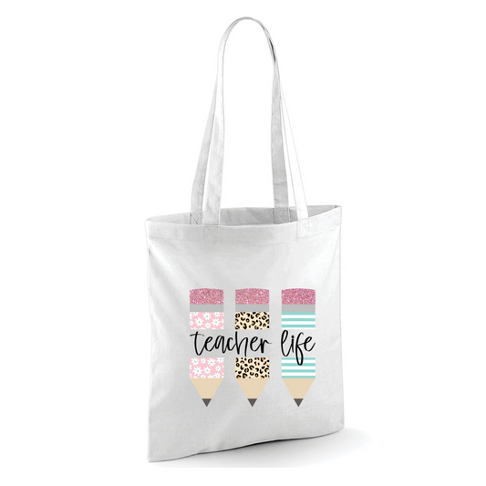 Teacher Life Pencils Tote Bag