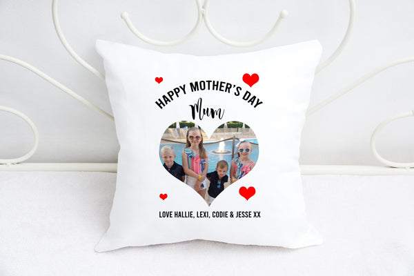 "Love heart" photo cushion for Mum