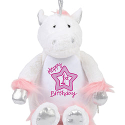 Gorgeous Personalised Unicorn - 1st Birthday -