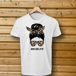 #MUMLIFE Leopard Print Tshirt