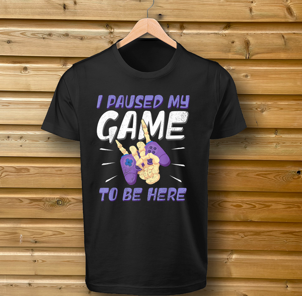 'I Paused My Game To Be Here' Purple Rock - Tshirt