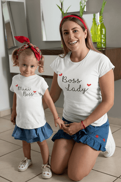 “Boss Lady / Mini Boss” Mother & Daughter Matching Tshirts