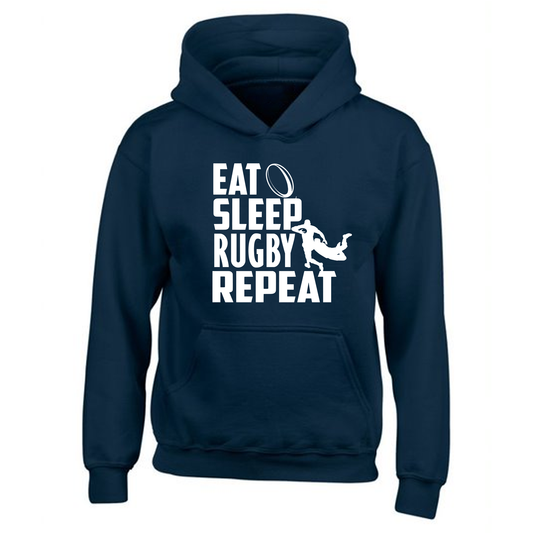 Eat Sleep Rugby Repeat - Children's Hoody