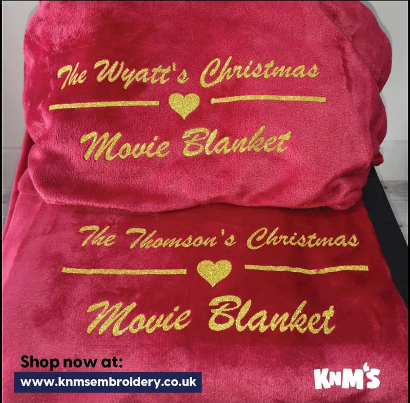 Personalised Family name Christmas Movie Fluffy Blanket