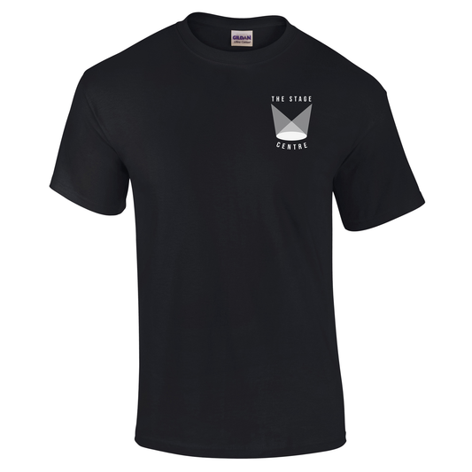 Adults Black Tshirt - The Performance Centres (Stage)