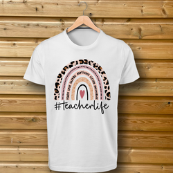 Teacher Life Rainbow Tshirt