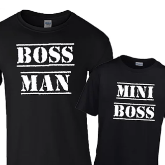 “Boss Man, Mini Boss” Father & Son Matching Tshirts