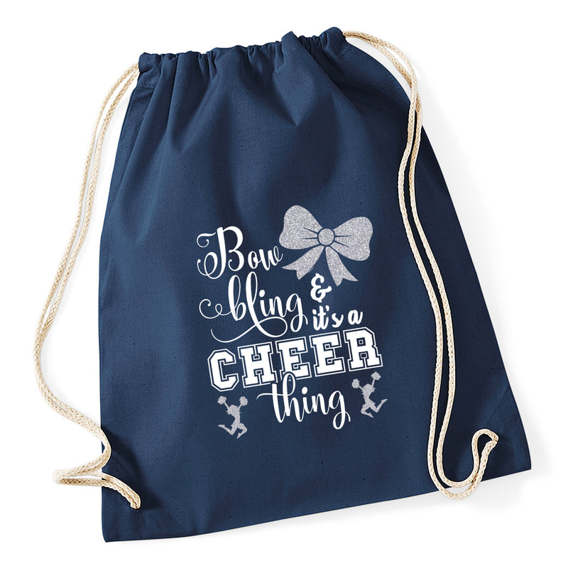 Bow Bling Cheerleading Drawstring Bag