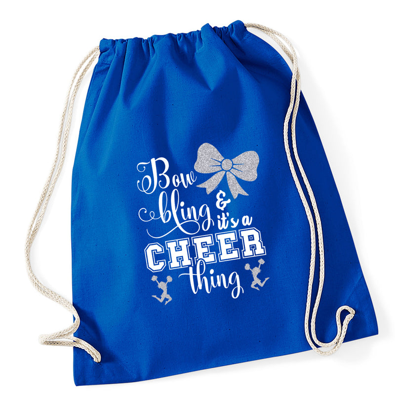 Bow Bling Cheerleading Drawstring Bag