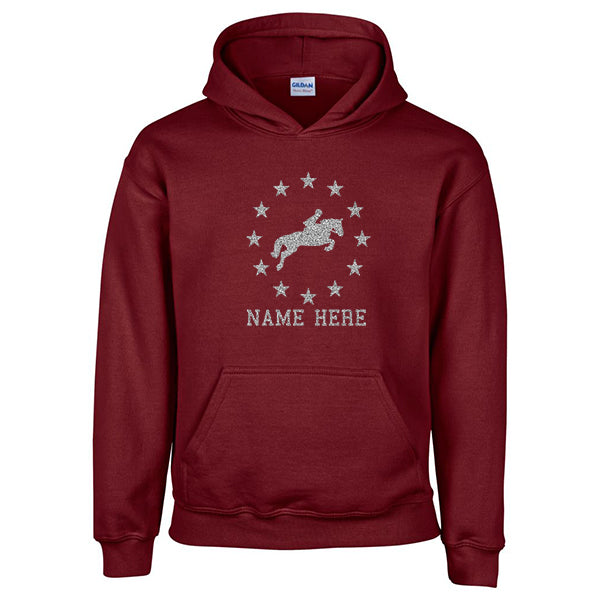 Personalised Horse Riding Hoodie With Stars