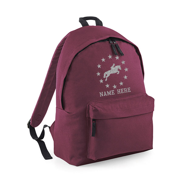 Stars Horse Riding Personalised Rucksack