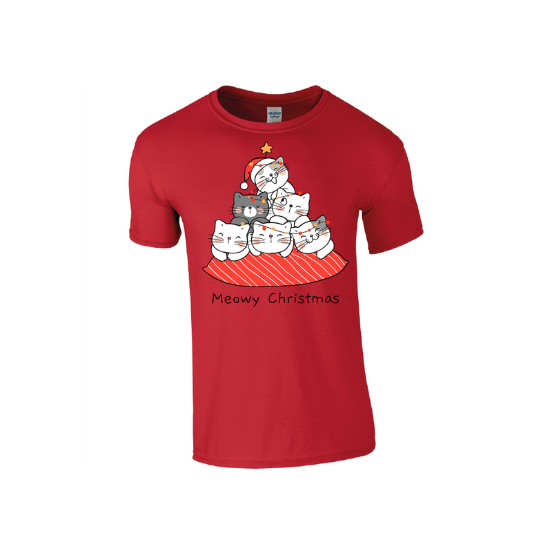 Cat 'Meowy Christmas' - Christmas Tshirt