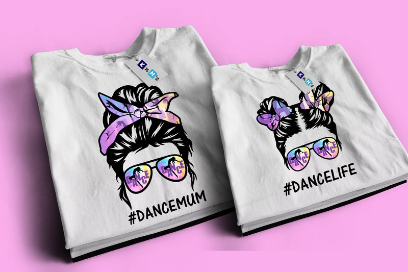 "Dance Mum & Dance Life" Matching Tshirts