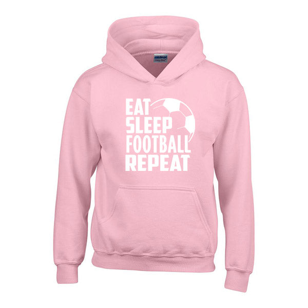Eat Sleep Football Repeat Childrens Personalised Hoody