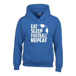 Eat Sleep Football Repeat Childrens Personalised Hoody