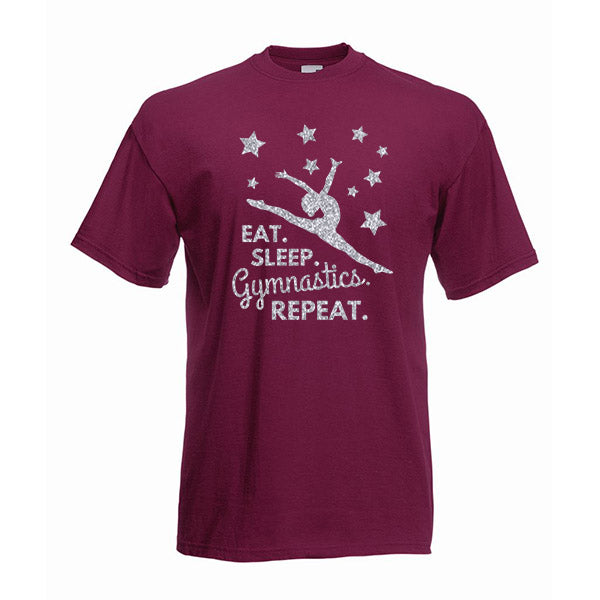Eat Sleep Gymnastics Repeat Tshirt