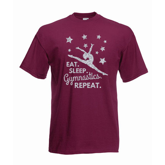 Eat Sleep Gymnastics Repeat Tshirt