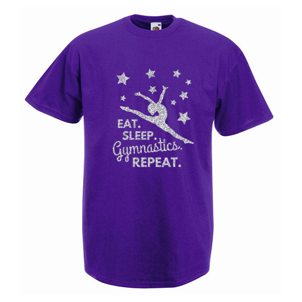 Eat Sleep Gymnastics Repeat Tshirt
