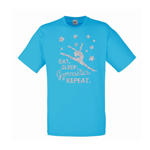 Eat Sleep Gymnastics Repeat Tshirt