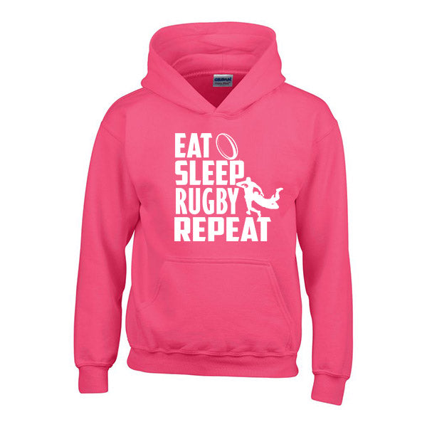 Eat Sleep Rugby Repeat - Children's Hoody