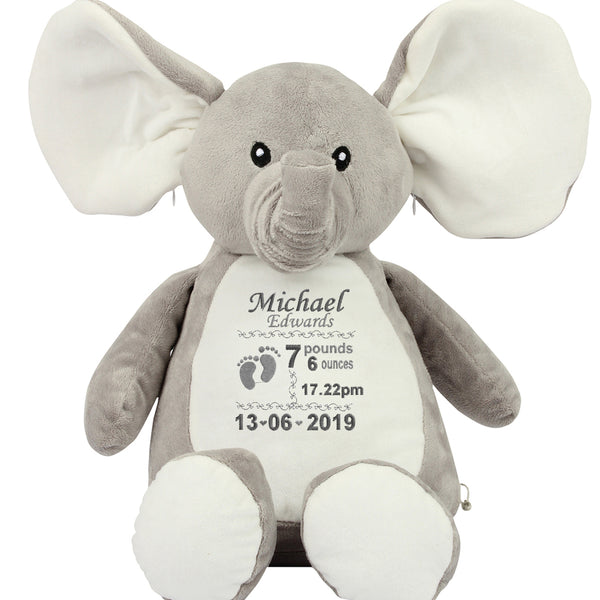 Gorgeous Personalised Elephant - Birth announcement