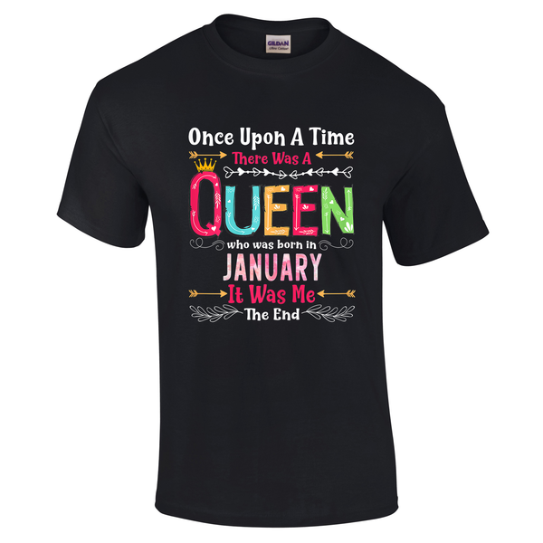 Queen Born In January Fairytale Tshirt