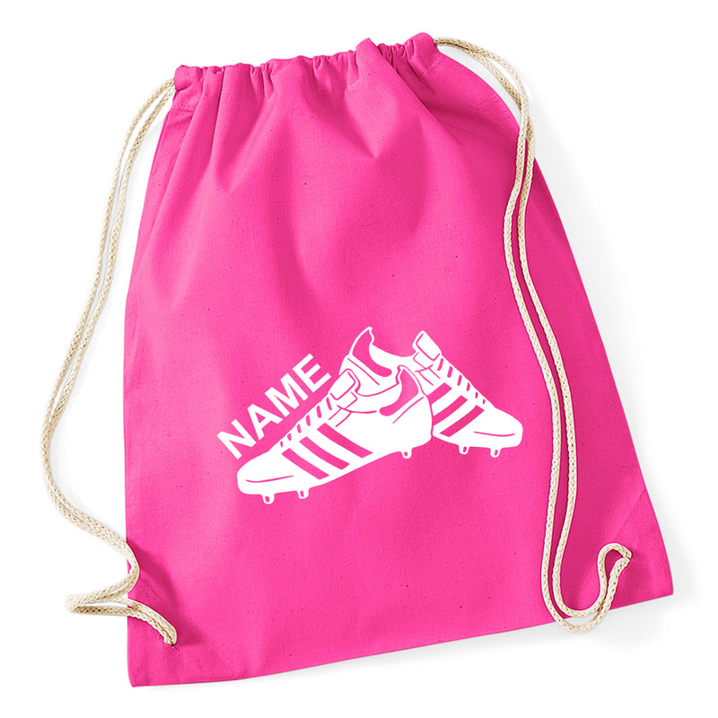 Football Boots Personalised Drawstring Bag