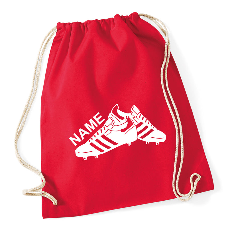 Football Boots Personalised Drawstring Bag