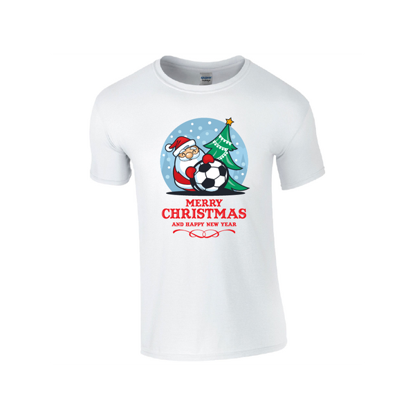 Football Santa Merry Christmas - Christmas Tshirt