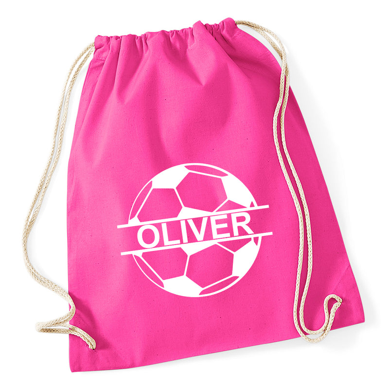 Football Personalised Drawstring Bag
