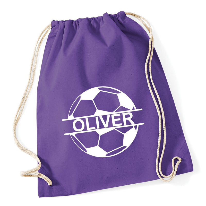 Football Personalised Drawstring Bag