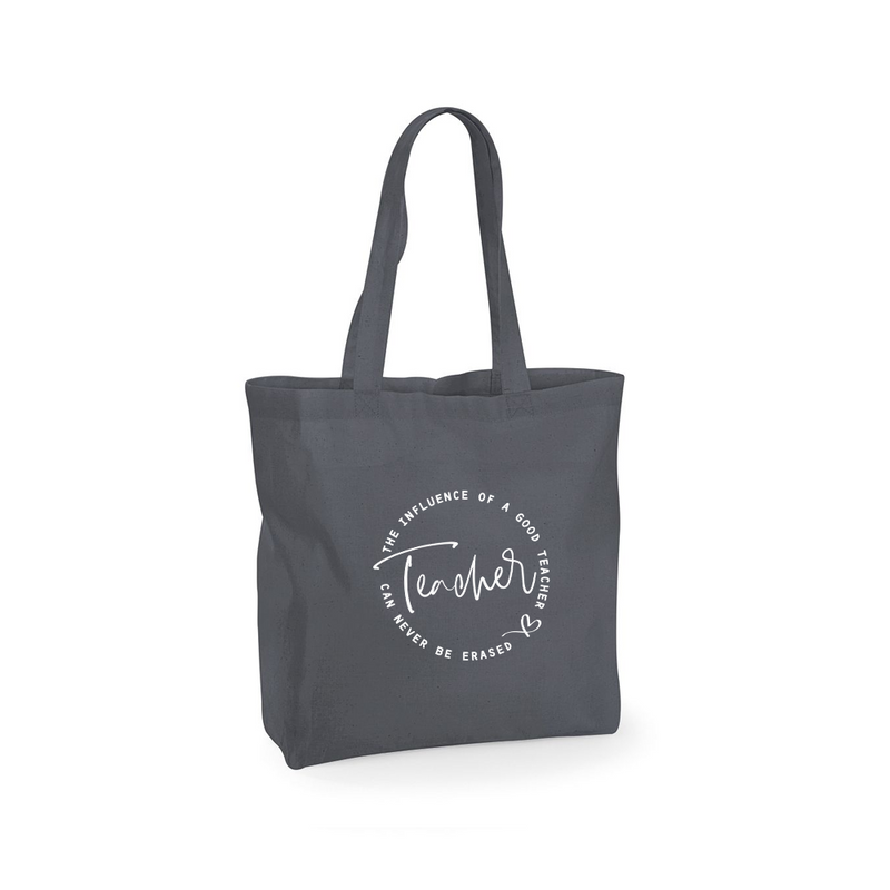 The Influence of a good Teacher can never be erased Tote Bag Grey
