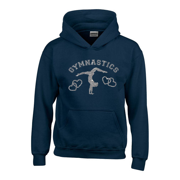 Gymnastics Hearts Personalised Hoodie