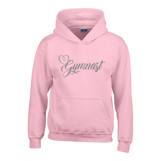 Swirly Heart Gymnast Personalised Hoodie