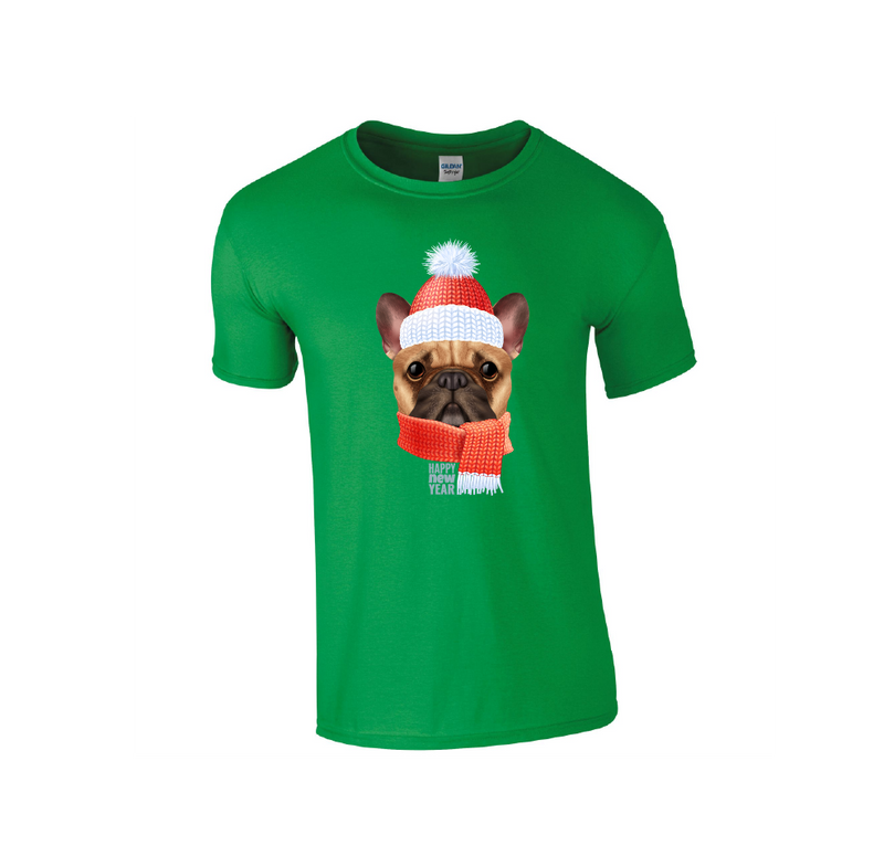Pug 'Happy New Year' - Christmas Tshirt