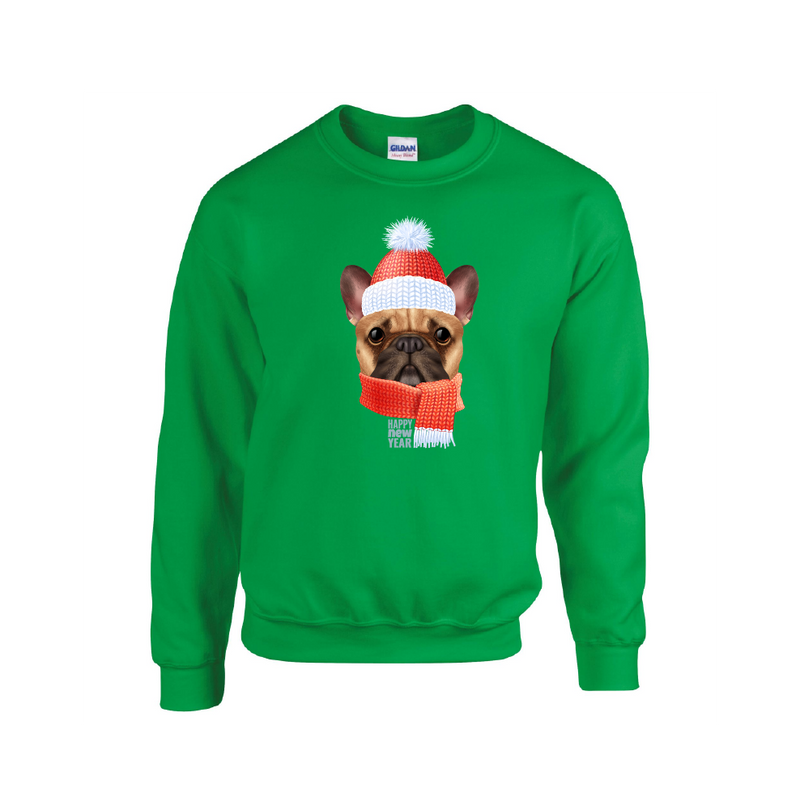 Pug 'Happy New Year' Christmas Jumper