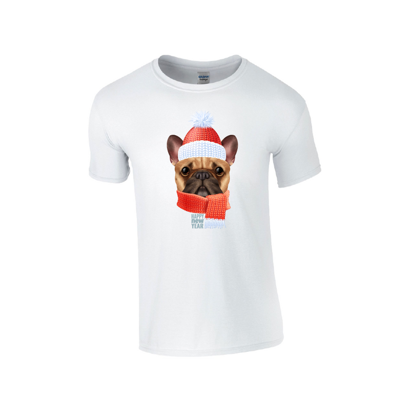 Pug 'Happy New Year' - Christmas Tshirt