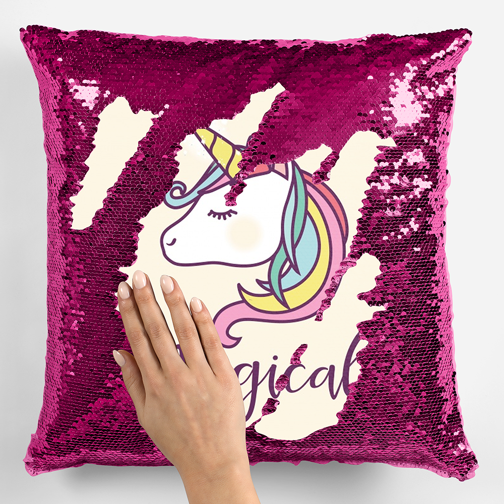 Photo Upload Sequin Cushion