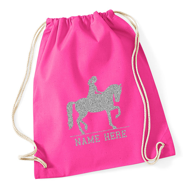 Personalised Horse Riding Drawstring Bag