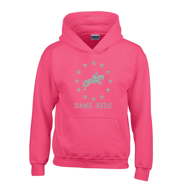 Personalised Horse Riding Hoodie With Stars